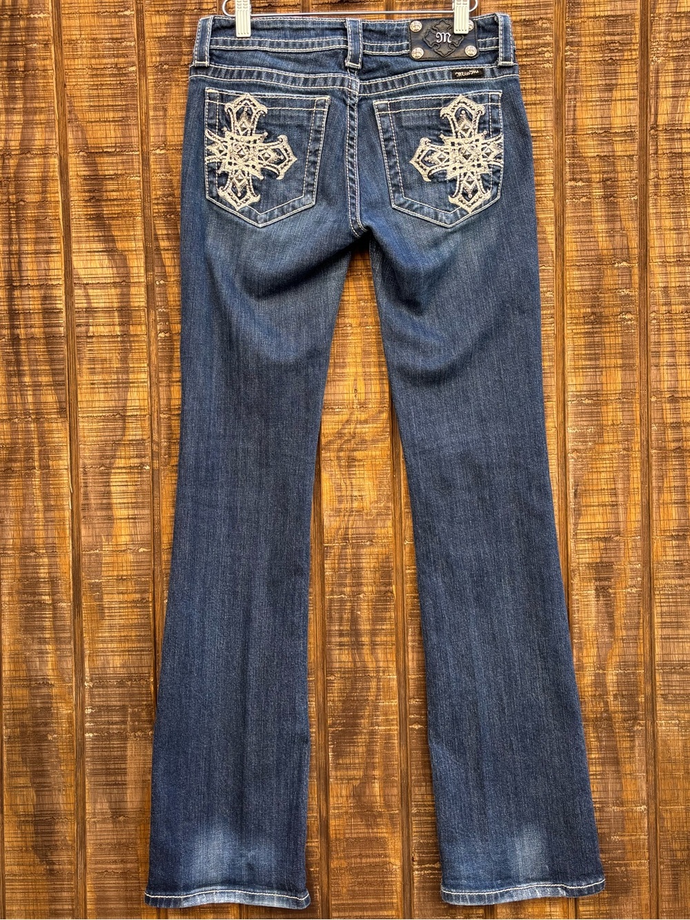 Miss Me Bedazzled Cross On Pockets Bootcut Jeans